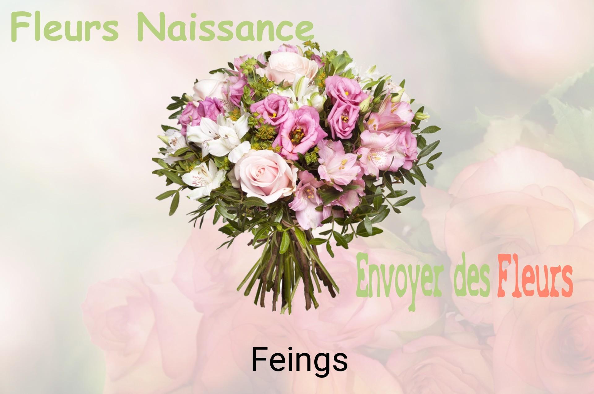 Bouquet de fleurs de naissance livré à Feings